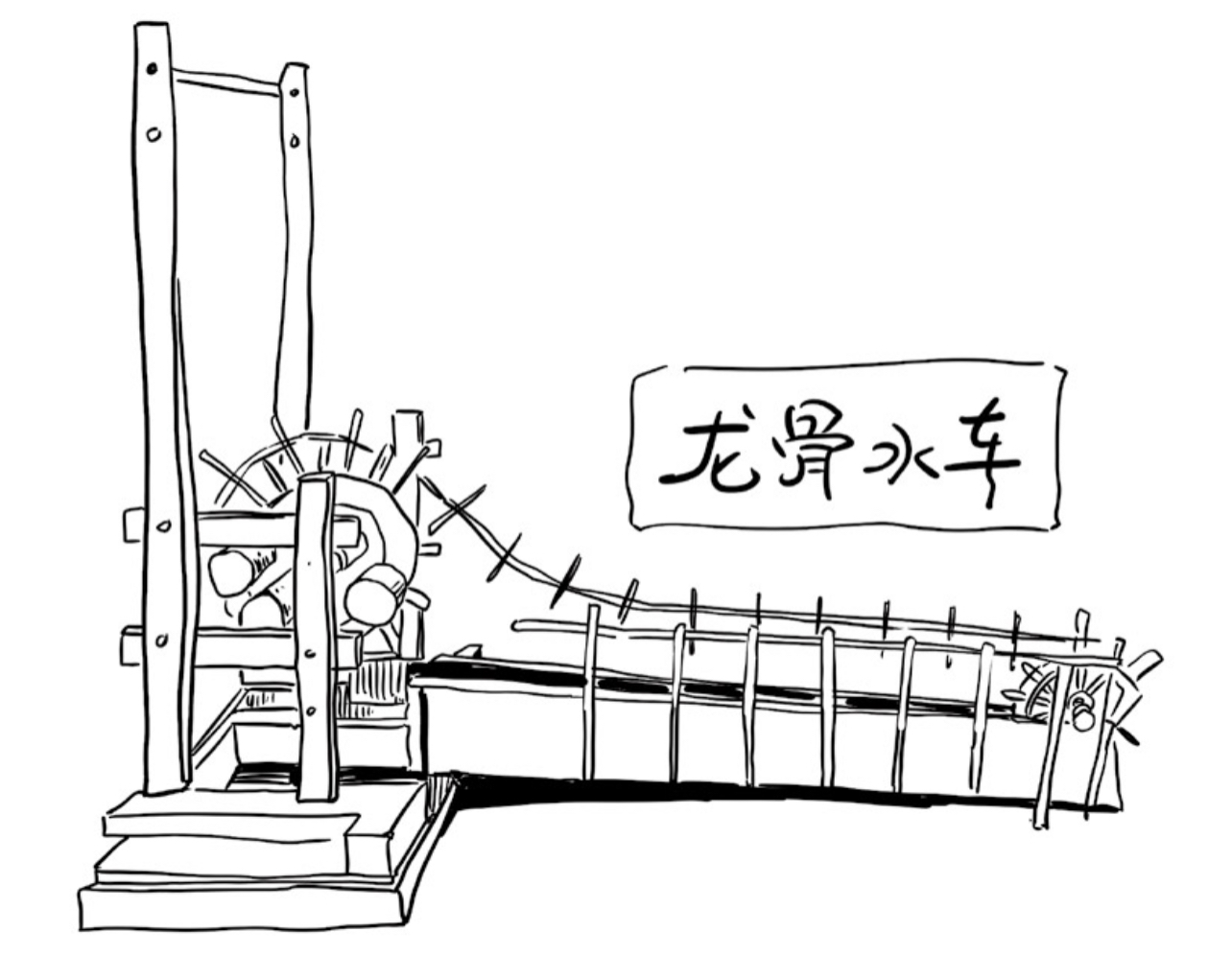 比如,马钧发明了著名的龙骨水车,新型提花机